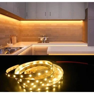 Mutfak Dolabı Tezgah Üstü 5 Metre Gün Işığı Şerid LED Işık Aç-Kapa