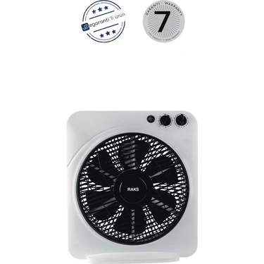 Raks 60W Yer Tipi Kutu Vantilatör - Güçlü Hava Akımı, Sessiz Çalışma, Masaüstü ve Ayaklı Kullanım,