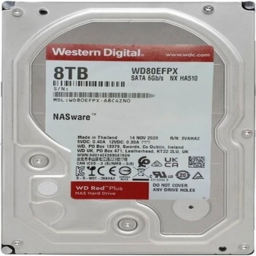 Wd Red Plus WD80EFPX 8 Tb 3.5'' 128 MB Sata 5640 Rpm Sata 3 Fiyatı