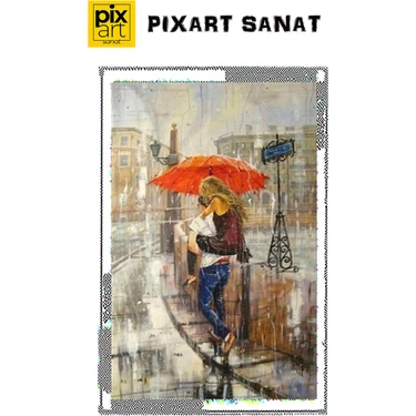 Pix Art Sanat Yağmur ve Mutlu Çift 53 x 89 cm Fiyatı