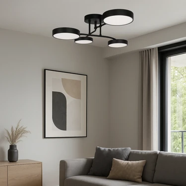 Fors Modern Dekoratif 4lü LED 3 Renk Işık Enerji Tasarruflu Oturma Odası Mutfak Giyinme