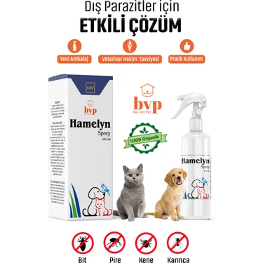 İstanbul Kimya Hamelyn Bit, Pire, Kene, Spreyi Köpek, Kedi, Kafes Kuşları 100