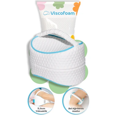 Viscofoam Silindir Diz Arası Ortopedik Yastık Bacak Arası Visco