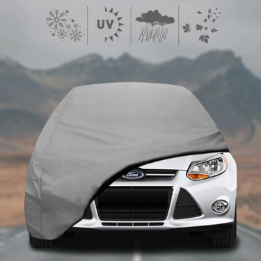 Ford Focus Sedan (2010 - 2018) Oto Branda Su Geçirmez Miflonlu Araba Brandası Klipsli Araba