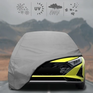 Hyundai I20 3 (2020 - ) Oto Branda Su Geçirmez Miflonlu Araba Brandası Klipsli Araba