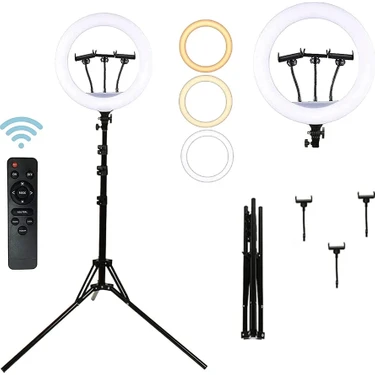 18İnç Kumandalı Ring Light Stüdyo Işığı Ürün Çekim Işığı Dövme Tatto Makyaj Işığı Büyük Boy