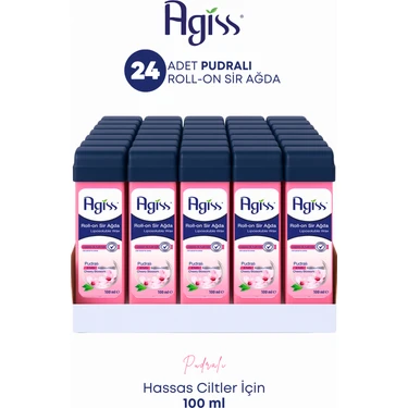 Agiss s Roll-On Sir Ağda Hassas Ciltler Pudralı 100 ml