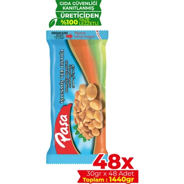 Paşa Kuruyemiş İşlenmiş Yer Fıstığı 30 gr x 48 Adet (1440