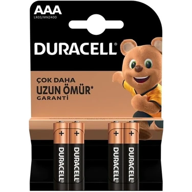 Duracell LR03/MN2400 AAA İnce Alkalin Pil (4'lü