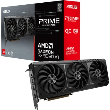 Asus Prime Radeon RX9060 XT OC PRIME-RX9060XT-O16G 16GB GDDR6 128 Bit Ekran