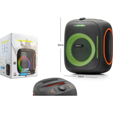 Subzero WR185 120W Rgb Işıklı Bluetooth / USB / Sd Müzik Kutusu | Tws Destekli Taşınabilir
