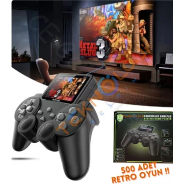 Atari S10 Oyun Konsolu 500 Adet Nostalji Retro Oyun Taşınabilir Tek Konsol Gameboy Super