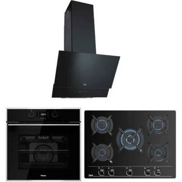 Teka Siyah Ankastre Set (Tvt 60 Davlumbaz - Gbc 75030 Ocak- Hlb 840 Ss