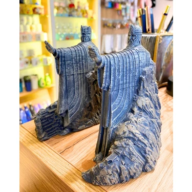 Argonath Heykelleri Kitap Tutucu, Yüzüklerin Efendisi Figür, Argonath Bookend, 2 Parça (Sağ,