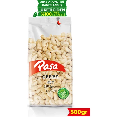 Paşa Kuruyemiş Çiğ Kaju 500 gr - Tuzsuz Naturel Kaju
