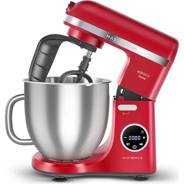 Karaca Mastermaid Chef Ultra D2000W Dijital Ekranlı Hamur Yoğurma Makinesi Imperial Red 7