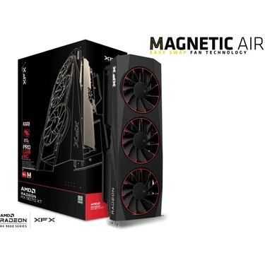 Xfx Quicksilver Amd Radeon Rx 9070XT Magnetic Air Edition With 16GB Gddr6 HDMI 3 Fan Ekran