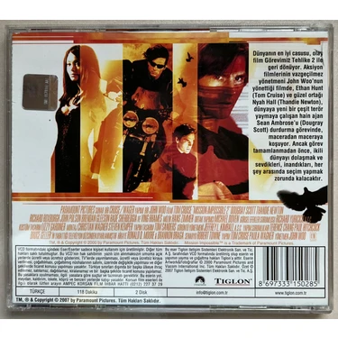 Görevimiz Tehlike 2 Tom Cruise VCD (Orjnal Dönem Baskı Cd) Fiyatı