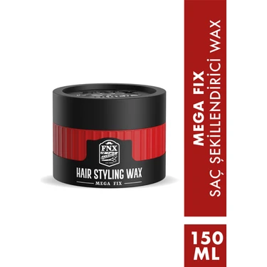Fnx Barber Mega Fix Wax 150 ML Güçlü Tutuş ve Ekstra Parlaklık Sağlayan Saç
