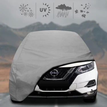 Nissan Qashqai (2013 - 2021) Oto Branda Su Geçirmez Miflonlu Araba Brandası Klipsli Araba