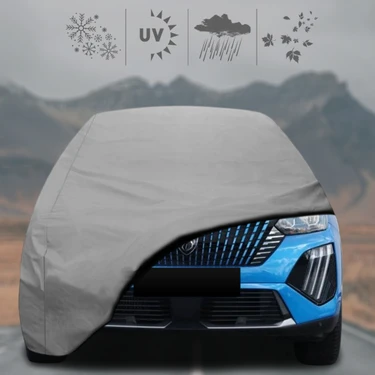 ULTRASHOP Peugeot 2008 (2019 - ) Oto Branda Su Geçirmez Miflonlu Araba Brandası Klipsli Araba