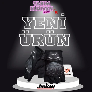Jiekai Jk-Yx Yarım Eldiven Korumalı * Siyah *tam