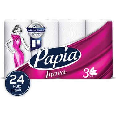Papia Inova Kağıt Havlu 24 Rulo (8 Rulo x 3