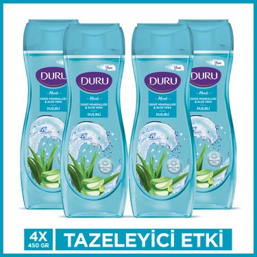 Duru Moods Deniz Mineralleri & Aloe Vera Duş Jeli 4x450