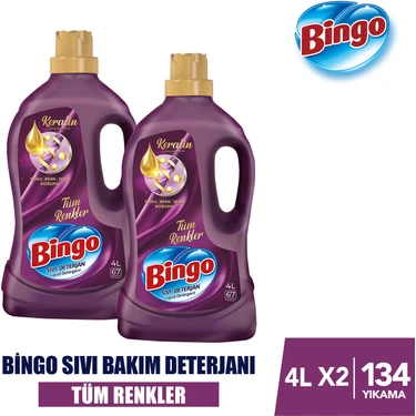 Bingo Onaran Koruma Sıvı Bakım Çamaşır Deterjanı 4 lt