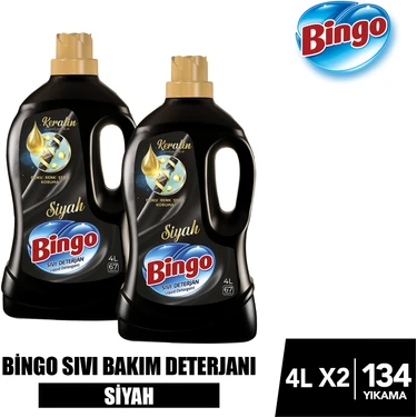 Bingo Siyah Sıvı Bakım Çamaşır Deterjanı 4 lt