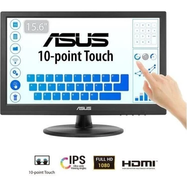 Asus 15.6" IPS Dokunmatık VT169HE 5ms 60HZ HDMI Taşınabilir Monitör