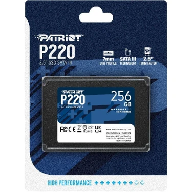 Patriot P220 256GB 550/490MB/S 2.5'' Sata3 SSD Disk Fiyatı