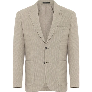 Haki Slim Fit Desenli Mono Yaka 6 Drop