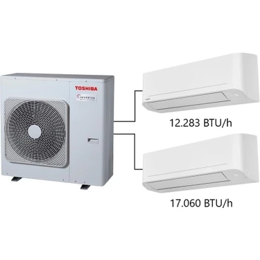 Toshiba 2m Multi Split Klima 12.000+17.000 Btu/h