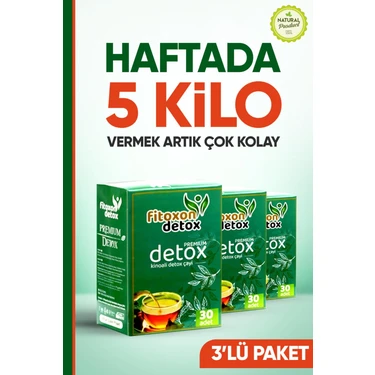 Fitoxon ZAYIFLAYIN! Kinoalı Özel Karışımlı Bitki Çay Detox çayı 3lü