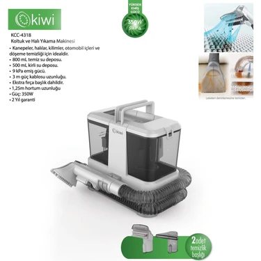 Kiwi KCC-4318 Koltuk ve Halı Yıkama Makinesi - Beyaz - 330