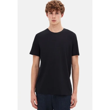 Ds Damat Comfort Fit Siyah %100 Pamuk T-Shirt