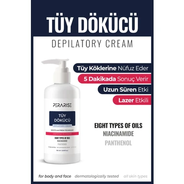 Perarise Lazer Etkili Tüy Dökücü Tüy Azaltıcı 5 DAKİKADA Etkili Çözüm Epilasyon Krem