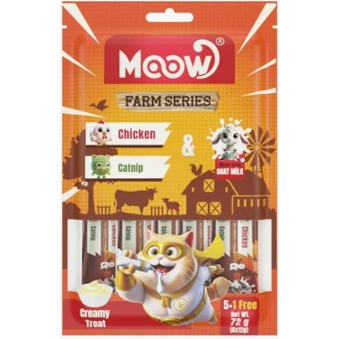 Moow Tavuklu&kedi Naneli Keçi Sütlü 12GR x 6 Adet Li Kedi Krema