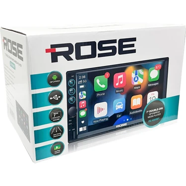 Rose DC-6350BT Android, Usb,kablolu Carplay 7 Double-Din Fiyatı
