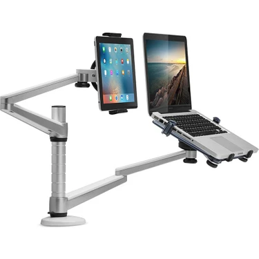 Notebook ve Tablet Stant, 10-16" Dizüstü Bilgisayar ve 4.7-12.9" Tablet 2 Hareketli Ayarlanabilir