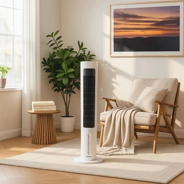 Homend Fanomen 9011h Uzaktan Kumandalı Kule Tipi Vantilatör 60w Kanatsız Su Buharı