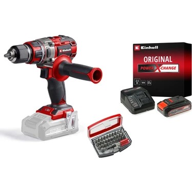 Einhell TP-CD 18/80 Li BL, Akülü Vidalama Seti ( 2,5 Ah Akü ve Şarj Cihazı , 39 Parça Uç Seti