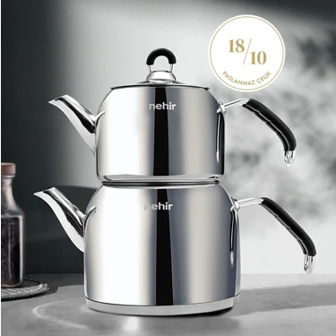 Modern Maxi Büyük Boy Paslanmaz Çelik 1.6-2.5 Lt. Çaydanlık