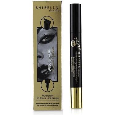 Shibella Damga Eyeliner, Siyah, Çift Taraflı, 24 Saat Dayanıklı, Kalın