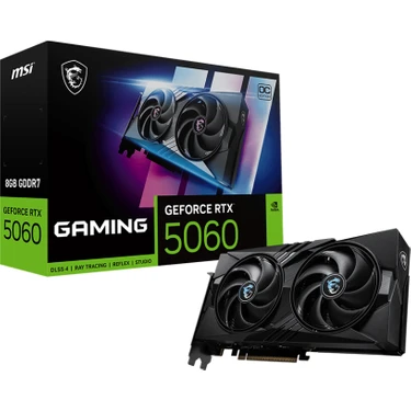 Msı VGA Geforce Rtx 5060 8g Gamıng Oc RTX5060 8gb Gddr7 128B DX12 Pcıe 5.0 X16 (3xdp 1xhdmı) Ekran