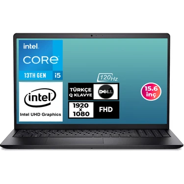 Dell Vostro 3530 I5-1334U 64GB 1tb SSD 15.6" Fhd Windows 11 Pro Taşınabilir Bilgisayar