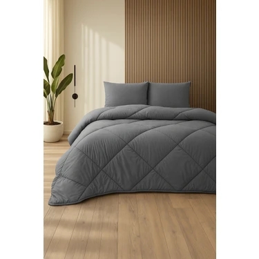 Formeya Antrasit Gri Soft Kışlık Tek Kişilik Yorgan 155*215