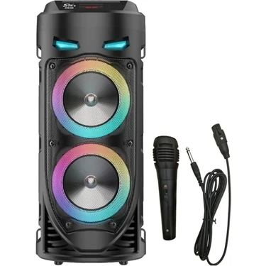 Taşınabilir Bluetooth Hoparlör Kablosuz Speaker LED Işıklı Ses Bombası Party Box