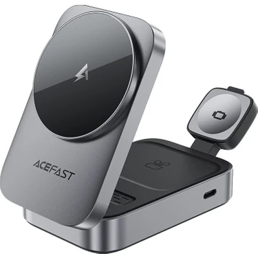 Acefast Kablosuz Masaüstü Hızlı Şarj Standı 22.5W Kablosuz Şarj Çıkışlı - Magsafe , Apple Watch ve